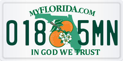 FL license plate 0185MN
