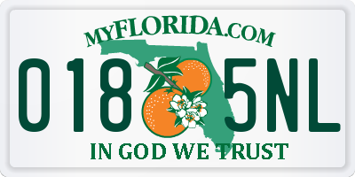 FL license plate 0185NL