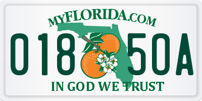 FL license plate 0185OA