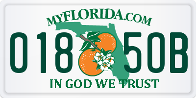 FL license plate 0185OB