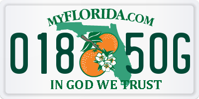 FL license plate 0185OG
