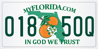 FL license plate 0185OQ