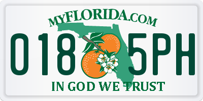 FL license plate 0185PH