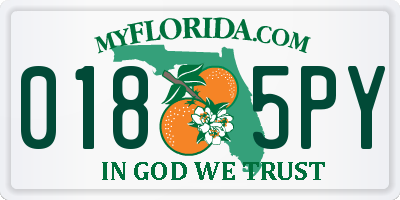 FL license plate 0185PY