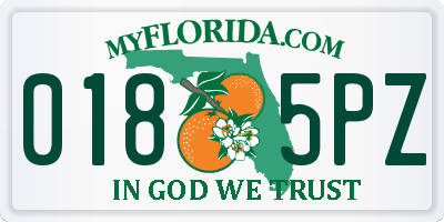 FL license plate 0185PZ