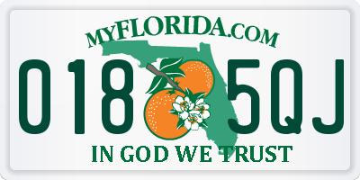 FL license plate 0185QJ