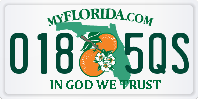 FL license plate 0185QS