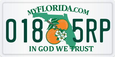 FL license plate 0185RP
