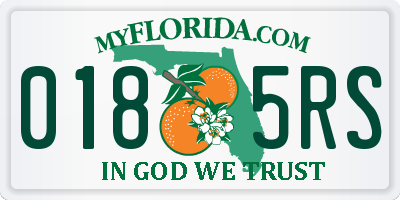 FL license plate 0185RS