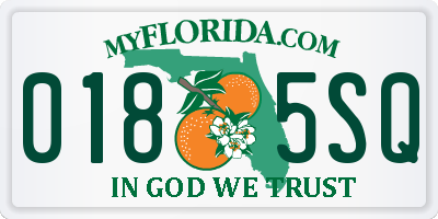 FL license plate 0185SQ