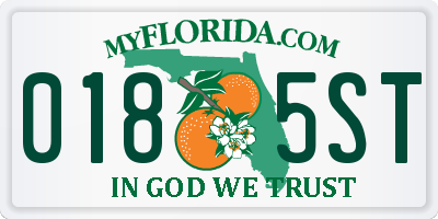 FL license plate 0185ST