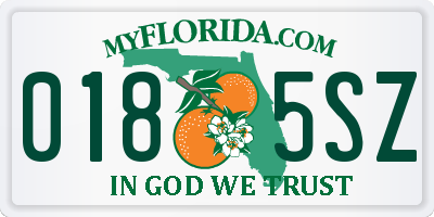 FL license plate 0185SZ
