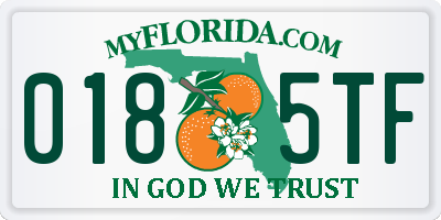 FL license plate 0185TF