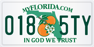 FL license plate 0185TY