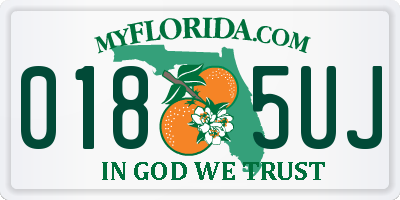 FL license plate 0185UJ