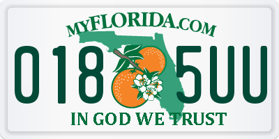 FL license plate 0185UU