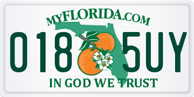 FL license plate 0185UY