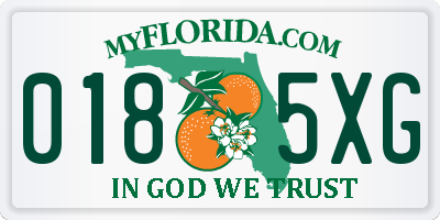 FL license plate 0185XG