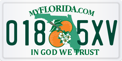 FL license plate 0185XV