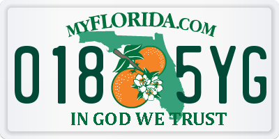 FL license plate 0185YG