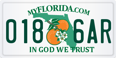 FL license plate 0186AR