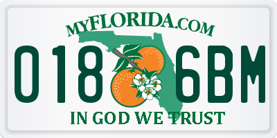 FL license plate 0186BM