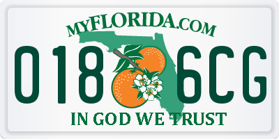 FL license plate 0186CG