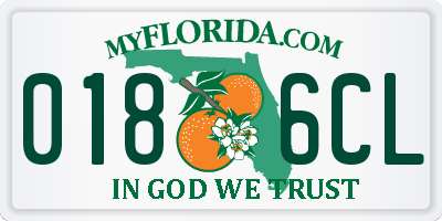 FL license plate 0186CL