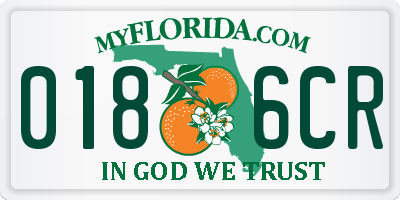 FL license plate 0186CR