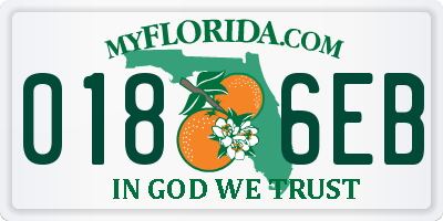 FL license plate 0186EB
