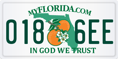 FL license plate 0186EE