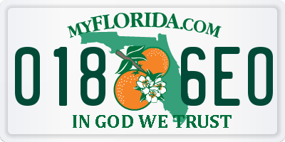 FL license plate 0186EO