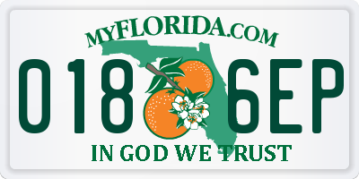 FL license plate 0186EP