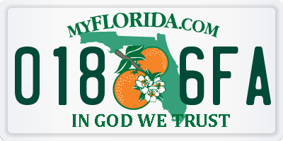 FL license plate 0186FA