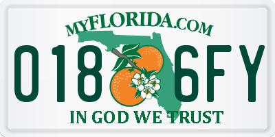 FL license plate 0186FY