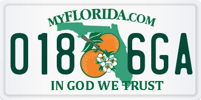 FL license plate 0186GA
