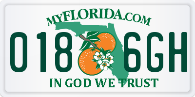 FL license plate 0186GH