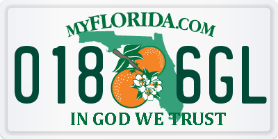 FL license plate 0186GL