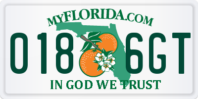 FL license plate 0186GT