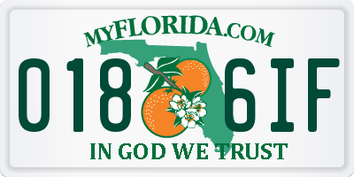 FL license plate 0186IF