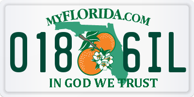 FL license plate 0186IL