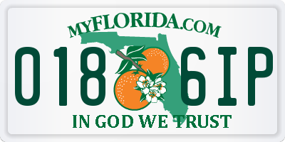 FL license plate 0186IP