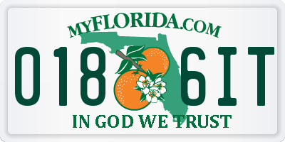 FL license plate 0186IT