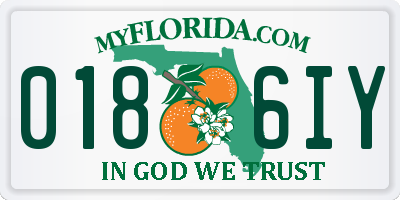FL license plate 0186IY