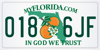 FL license plate 0186JF