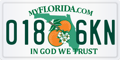 FL license plate 0186KN