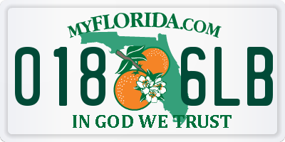 FL license plate 0186LB