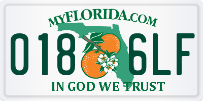 FL license plate 0186LF