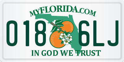 FL license plate 0186LJ