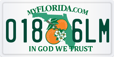 FL license plate 0186LM